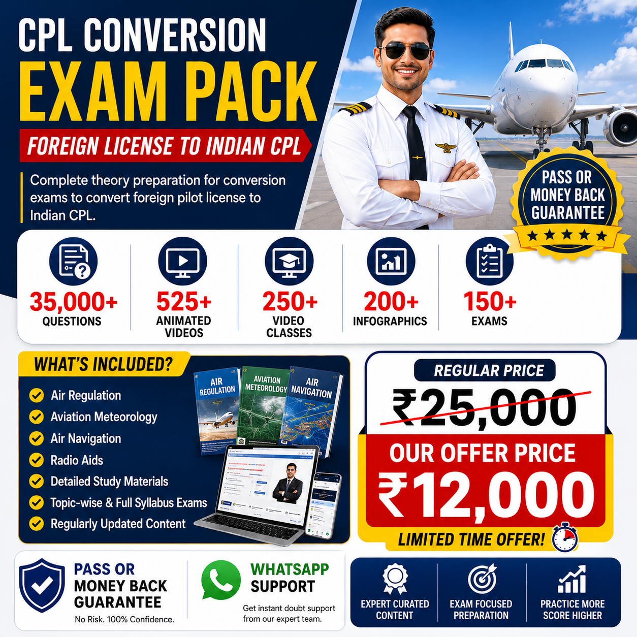 DGCA CPL Conversion theory coaching pack, 2 Years Validity