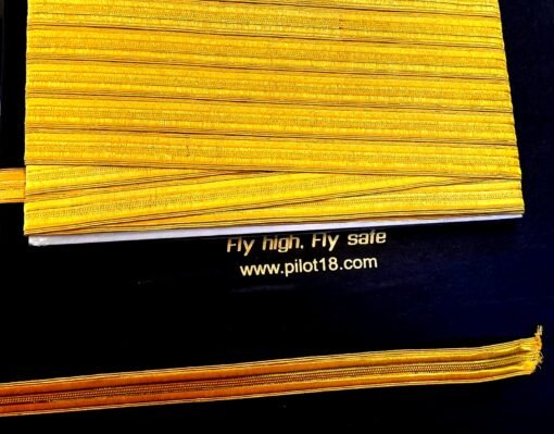 Golden epaulette shoulder badge strip material for pilots, ship captains 1 meter - Image 2