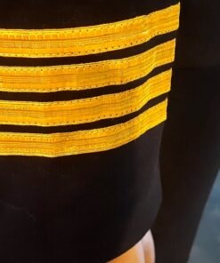 Golden epaulette shoulder badge strip material for pilots, ship captains 1 meter