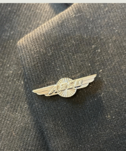 Alternative view of 350 Silver Aviation Wing Shaped Airplane Brooch | Fade-Proof & Scratch-Proof Metal Badge with Butterfly Pin | Gift for Pilots, Cabin Crew & Aviation Lovers