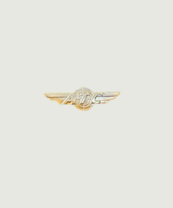 ATC Silver Airplane Wing Brooch for Pilots & Cabin Crew | Premium Metal Aviation Badge with Butterfly Clutch