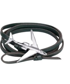 Silver Airplane Thread Bracelet -Light Green color| Multi-Color Washable, Fade-Proof Threads with Airplane Clasp | Gift for Pilots & Aviation Lovers