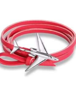 Silver Airplane Thread Bracelet -Red color| Multi-Color Washable, Fade-Proof Threads with Airplane Clasp | Gift for Pilots & Aviation Lovers