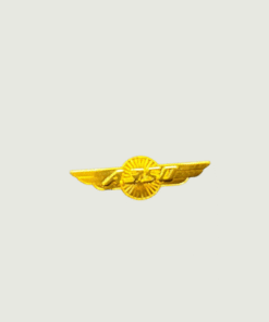 350 Gold Aviation Wing Shaped Airplane Brooch | Fade-Proof & Scratch-Proof Metal Badge with Butterfly Pin | Gift for Pilots, Cabin Crew & Aviation Lovers.
