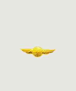 320 Gold Aviation Wing Shaped Airplane Brooch | Fade-Proof & Scratch-Proof Metal Badge with Butterfly Pin | Gift for Pilots, Cabin Crew & Aviation Lovers.