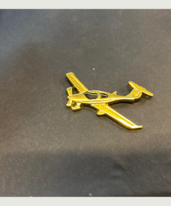 DA-42 Gold Brooch for Pilots & Cabin Crew | Premium Metal Aviation Badge with Butterfly Clutch