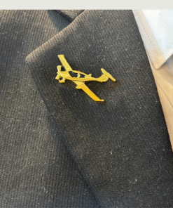 Alternative view of DA-42 Gold Brooch for Pilots & Cabin Crew | Premium Metal Aviation Badge with Butterfly Clutch