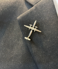 Alternative view of ATR Silver Brooch for Pilots & Cabin Crew | Premium Metal Aviation Badge with Butterfly Clutch.
