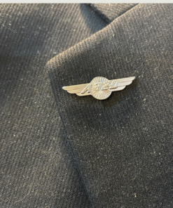 Alternative view of 320 Silver Aviation Wing Shaped Airplane Brooch | Fade-Proof & Scratch-Proof Metal Badge with Butterfly Pin | Gift for Pilots, Cabin Crew & Aviation Lovers