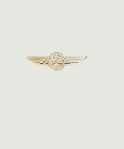 320 Silver Aviation Wing Shaped Airplane Brooch | Fade-Proof & Scratch-Proof Metal Badge with Butterfly Pin | Gift for Pilots, Cabin Crew & Aviation Lovers