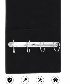 PILOT18 Aviation Black Manual Binder | Premium PU Leather 4-Ring Flight Binder | A4 Pilot Chart & Document Organizer with ID Window | Flight Bag Document Folder for Pilots - Image 3