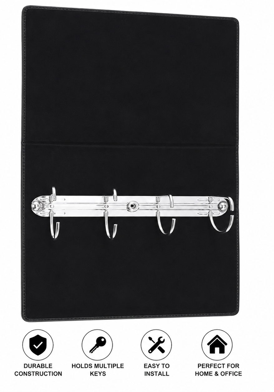 PILOT18 Aviation Black Manual Binder | Premium PU Leather 4-Ring Flight Binder | A4 Pilot Chart & Document Organizer with ID Window | Flight Bag Document Folder for Pilots - Image 3