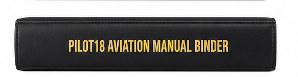 PILOT18 Aviation Black Manual Binder | Premium PU Leather 4-Ring Flight Binder | A4 Pilot Chart & Document Organizer with ID Window | Flight Bag Document Folder for Pilots - Image 2
