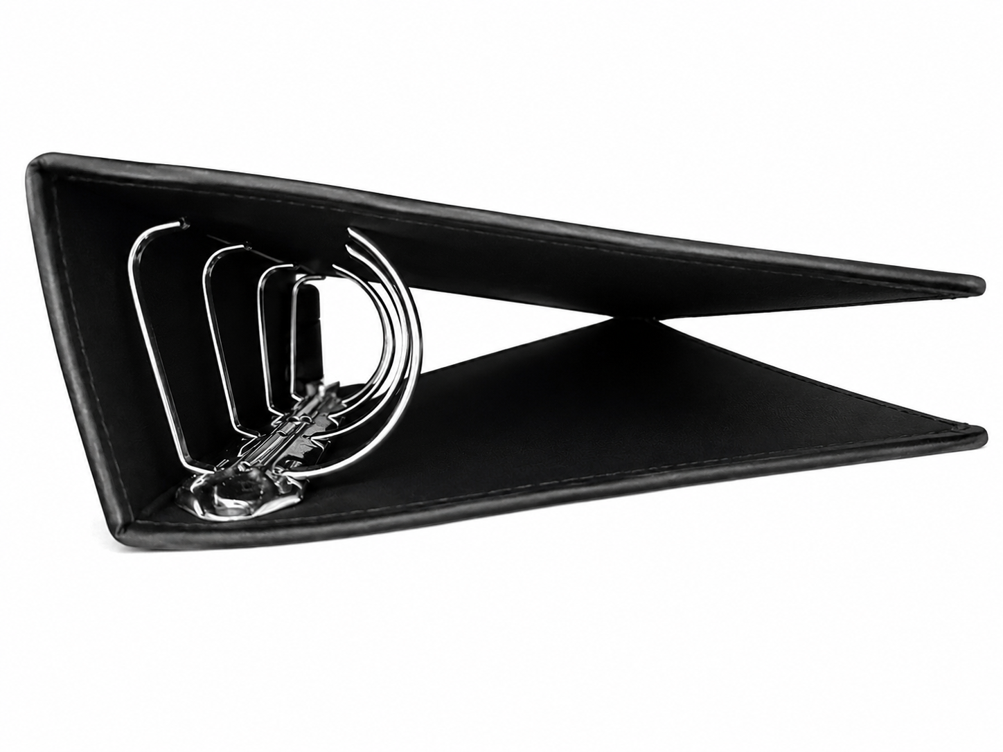 PILOT18 Aviation Black Manual Binder | Premium PU Leather 4-Ring Flight Binder | A4 Pilot Chart & Document Organizer with ID Window | Flight Bag Document Folder for Pilots - Image 4