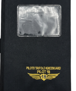 Pilot Trifold Kneeboard for Flight Training & Aviation | Adjustable Leg Strap | Compact Flight Chart & Document Holder for Pilots
